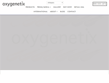 Tablet Screenshot of oxygenetix.com